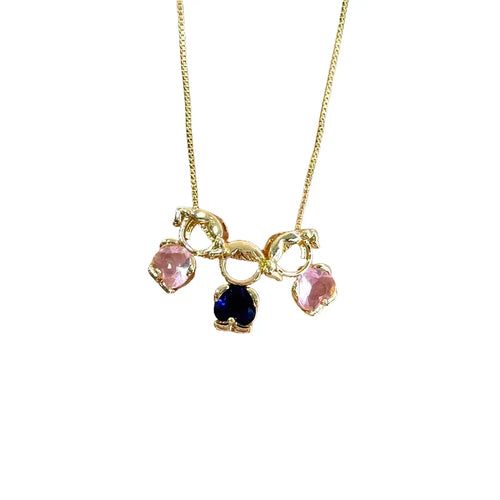 18K Gold Detachable Birthstone Necklace for Mothers and Children - A Timeless Expression of Love, Perfect Gift for Women
